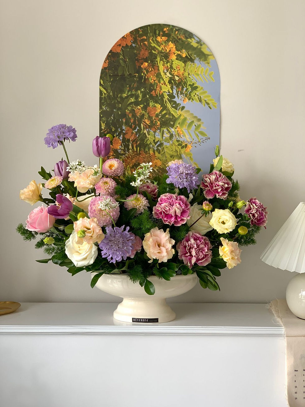 Thumbnail: Deep Lilac Fresh Vase Centerpiece