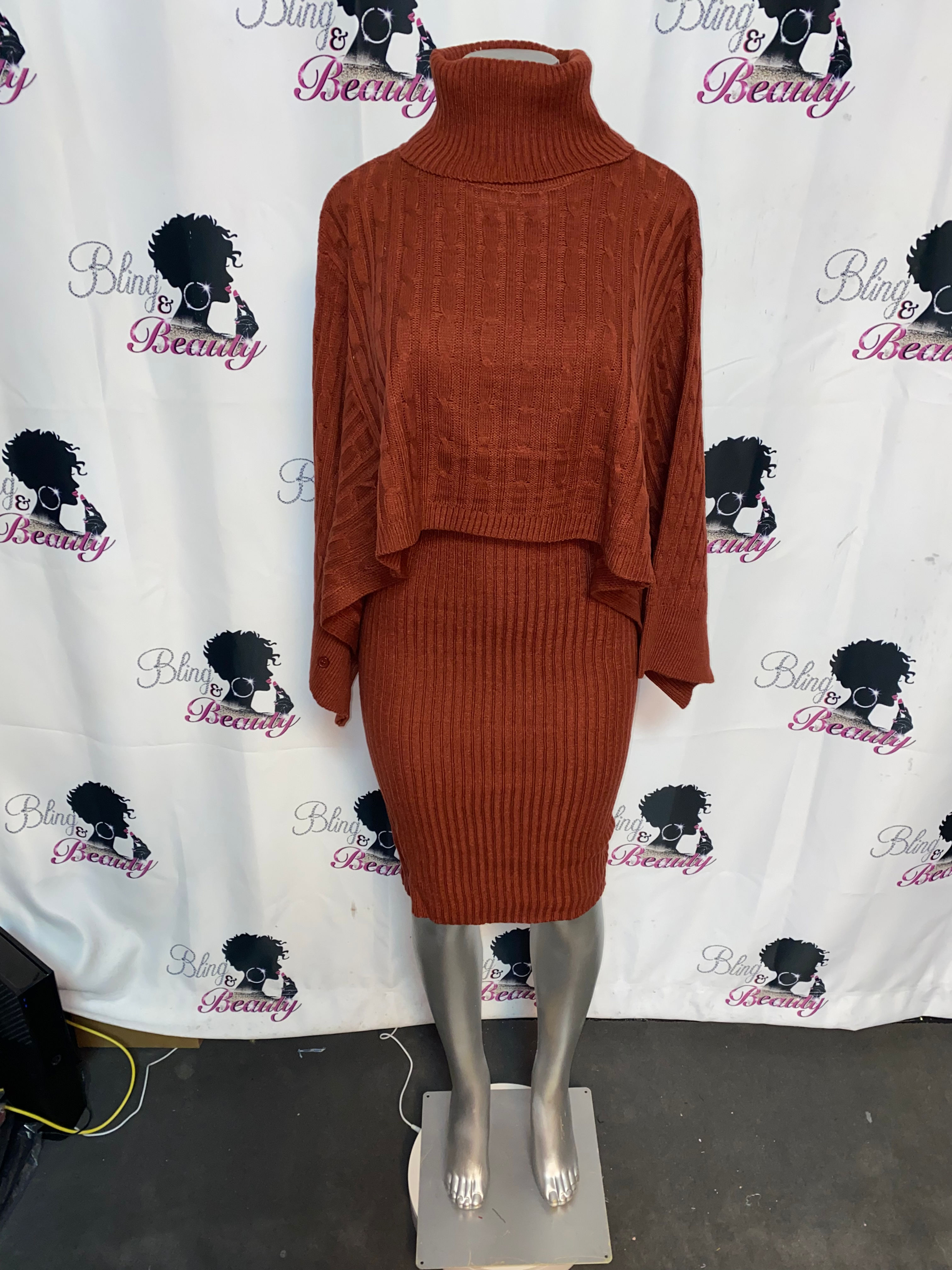 Classy 2 Piece Sweater Dress