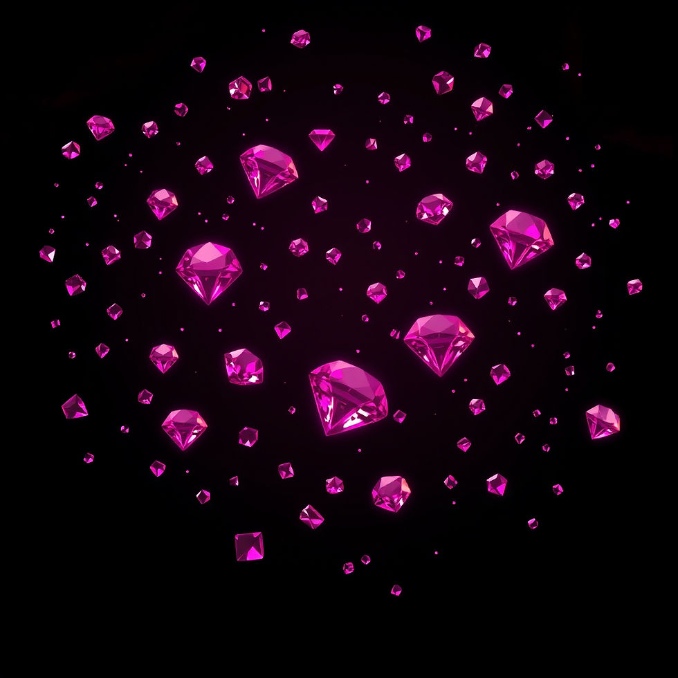  ombre black background with a lot of crystal hot pink diamonds falling look real.jpg
