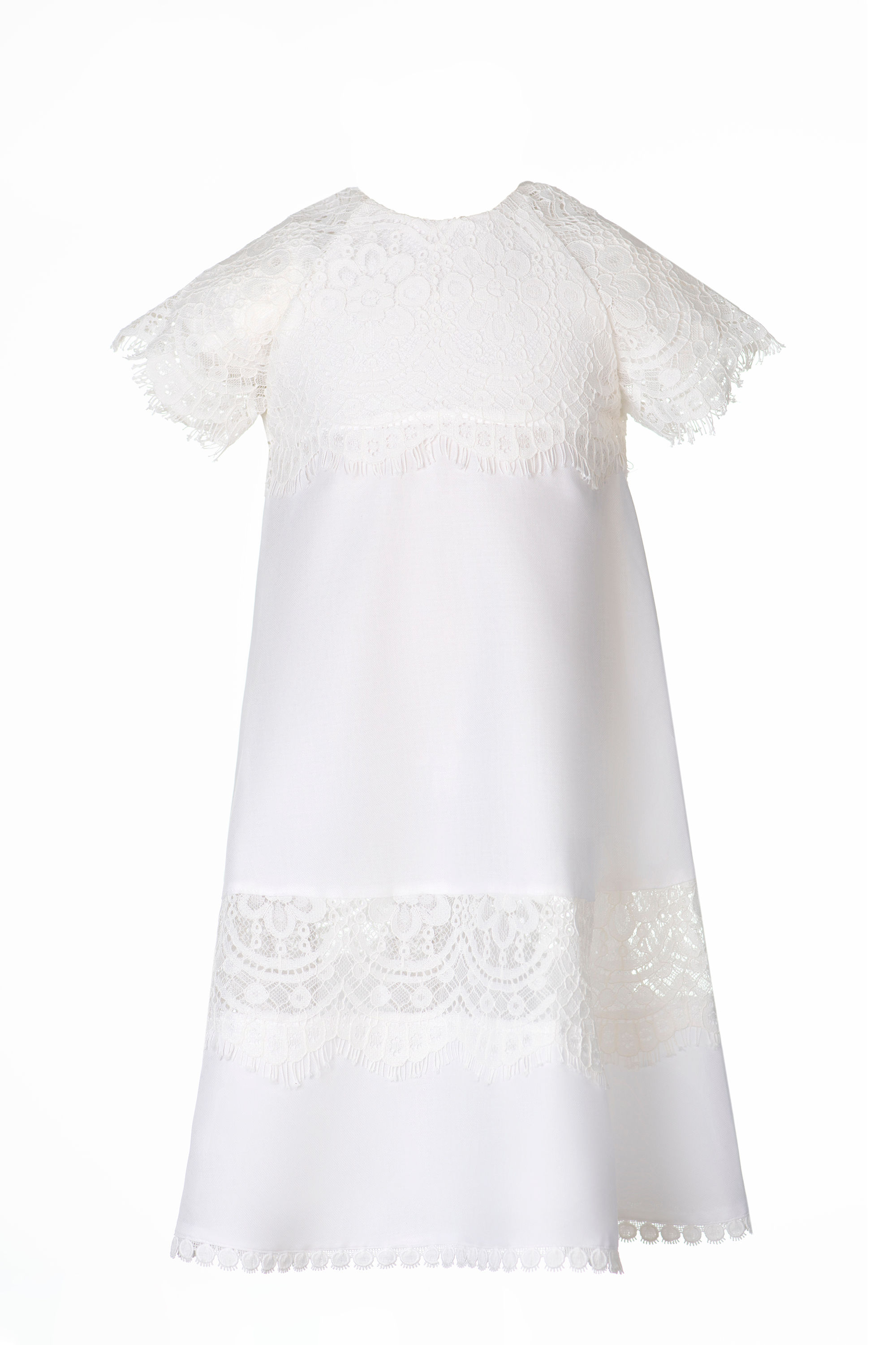 cotton lace baptismal dress