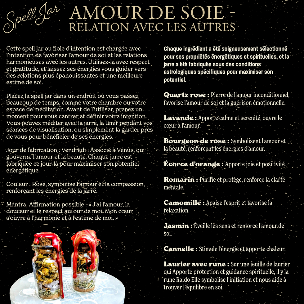 Miniature : explication Spell jar magique, amour, quartz rose, fiole d'intention, cadeau original