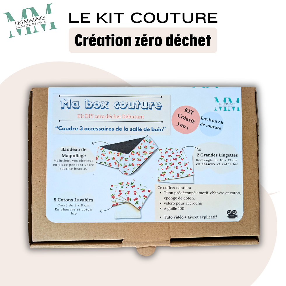 Miniature : coffret diy couture zero dechet montpellier debutant coloris cerise