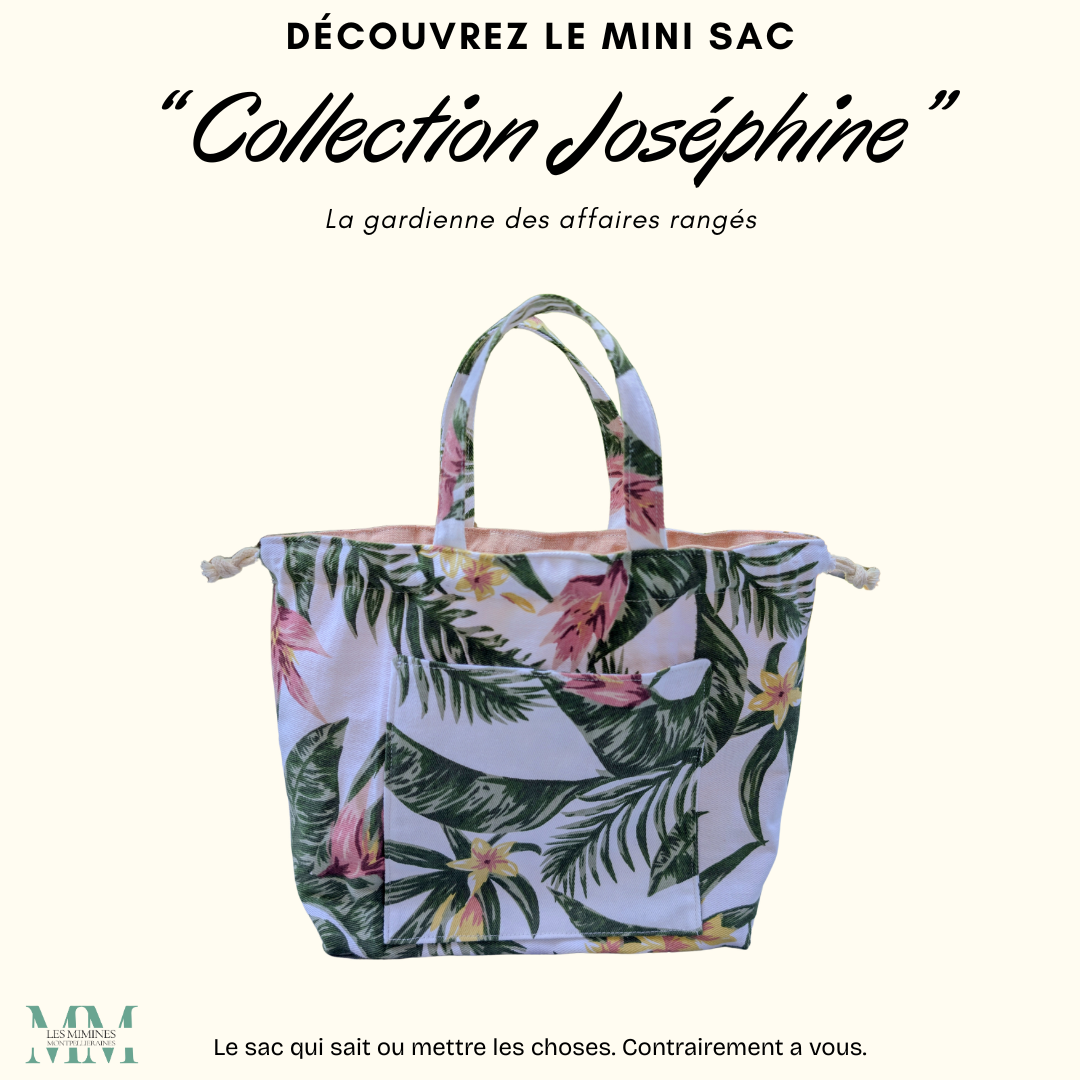 mini sac, pochette "Joséphine", trousse de toilette, sac vrac