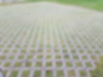 Close-up of permeable pavers designed for water drainage and eco-friendly landscaping