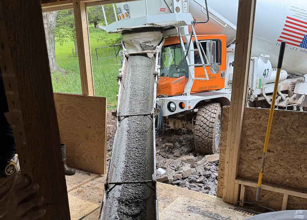 Whritner Builders, a Tight Squeeze Pour