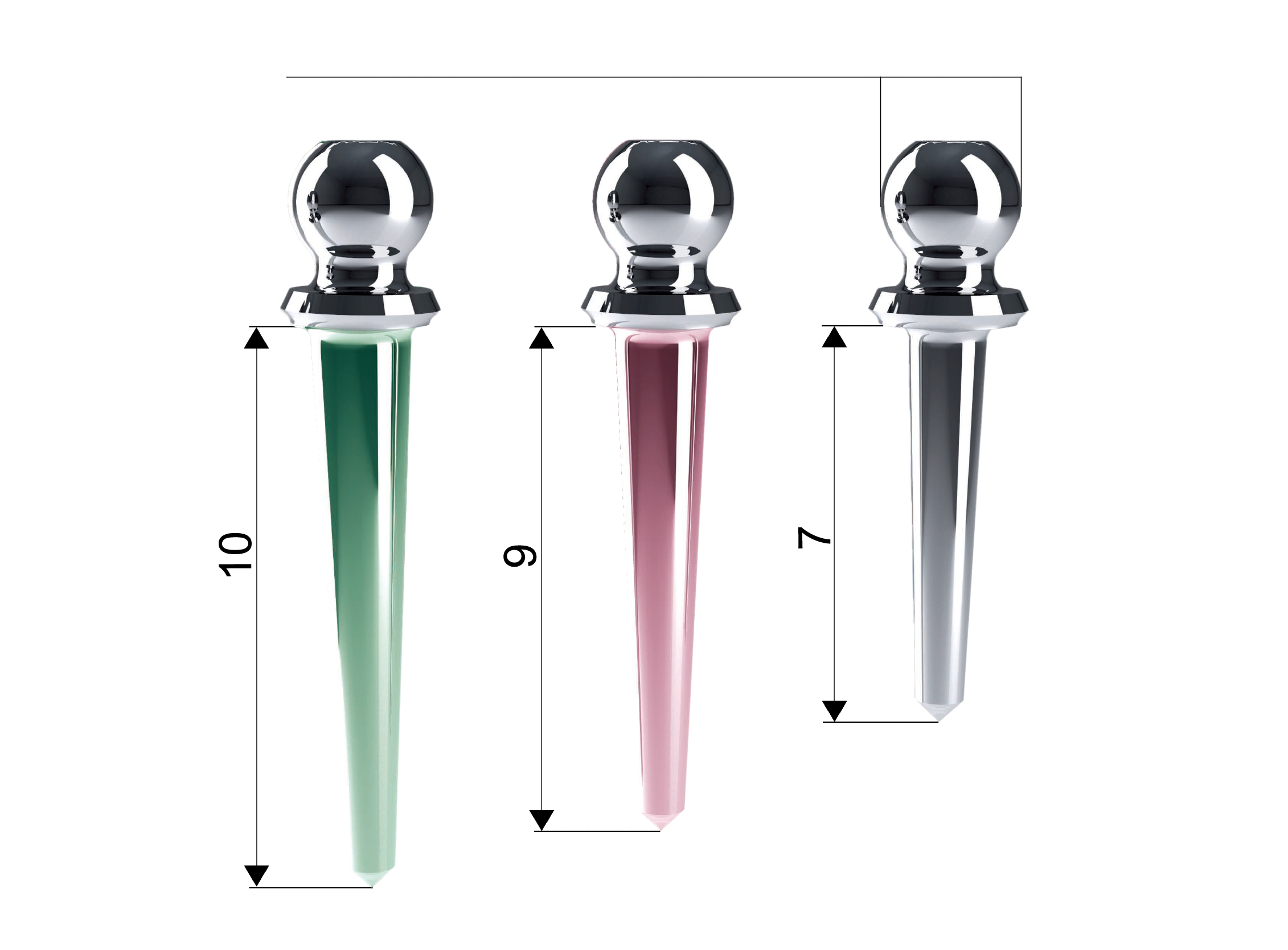 Titanium Pivots Set Normal 9mm