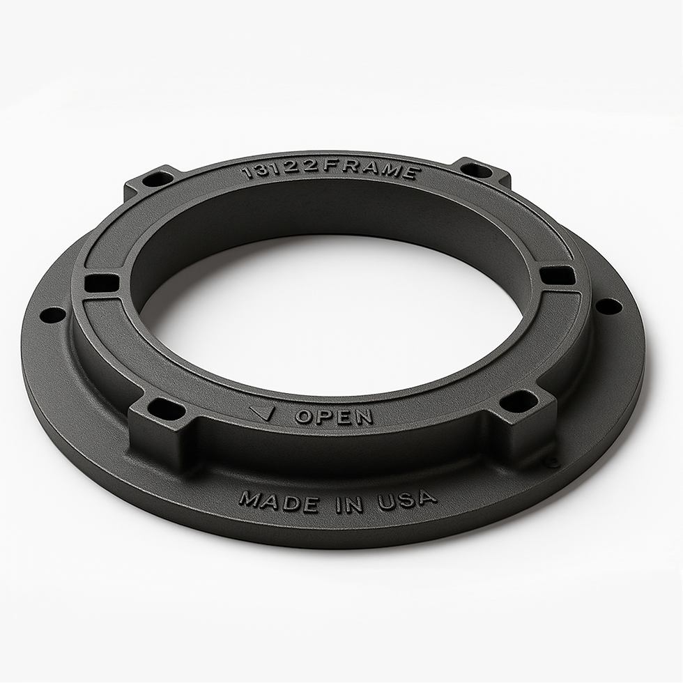 Heavy-duty manhole frame for precast risers