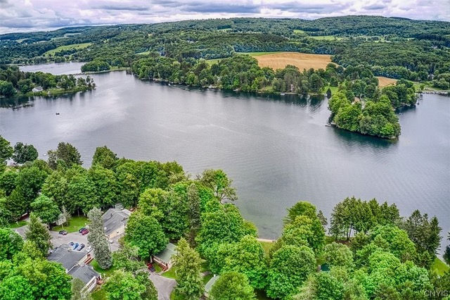 aerial view of Lake Moraine