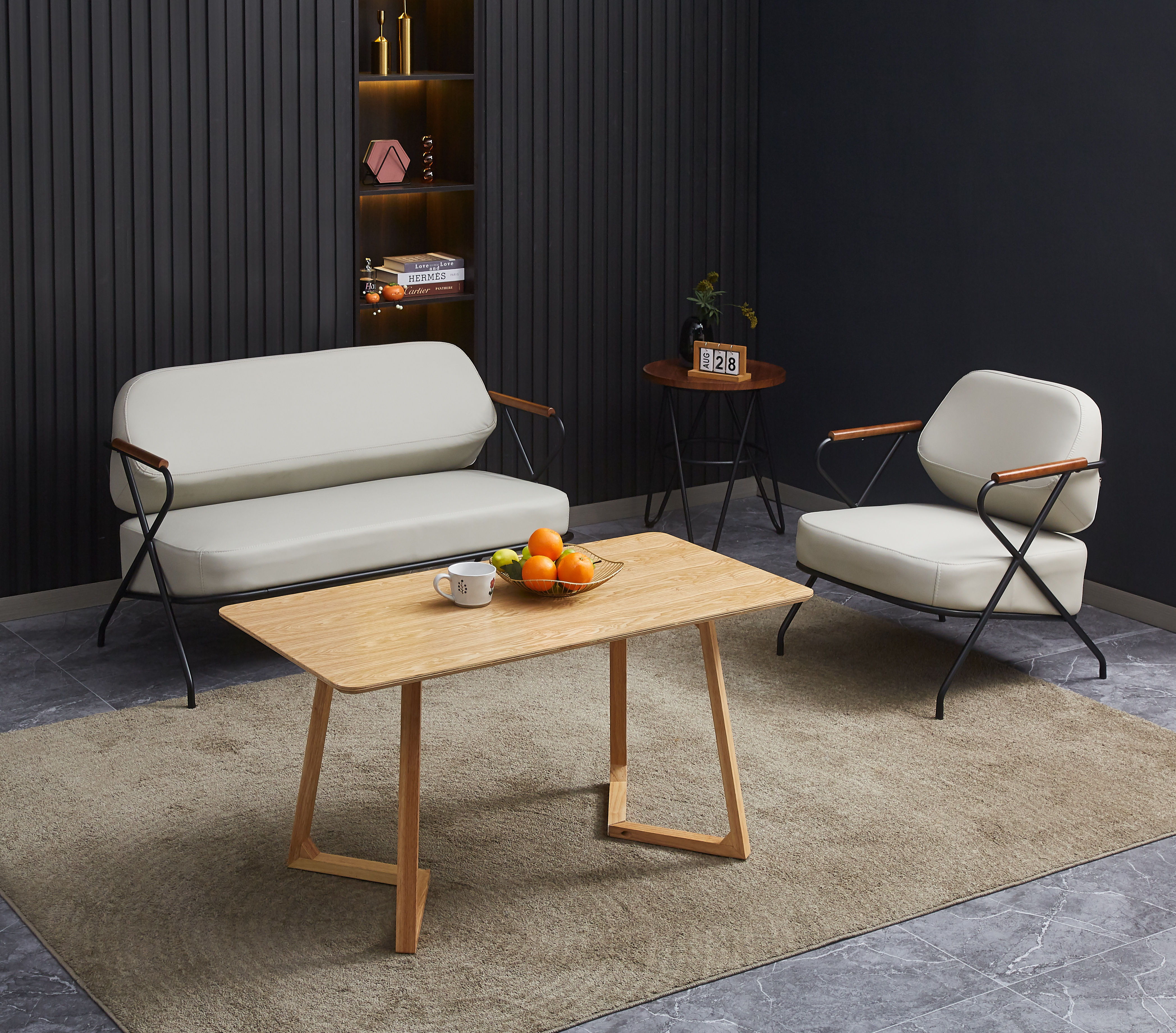 約翰胡桃色小茶几#T-16