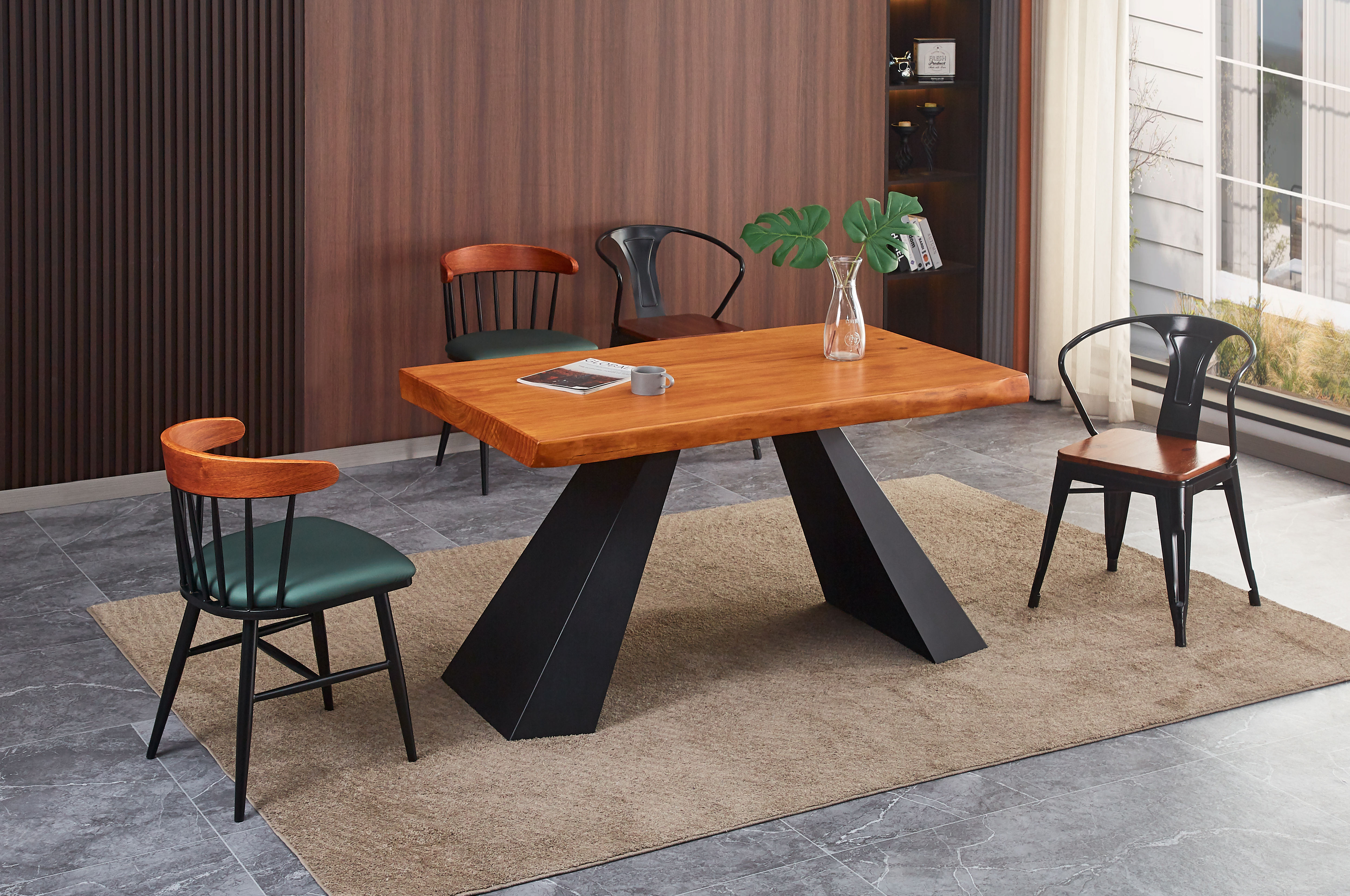 大阪6.6尺原木桌板#C3