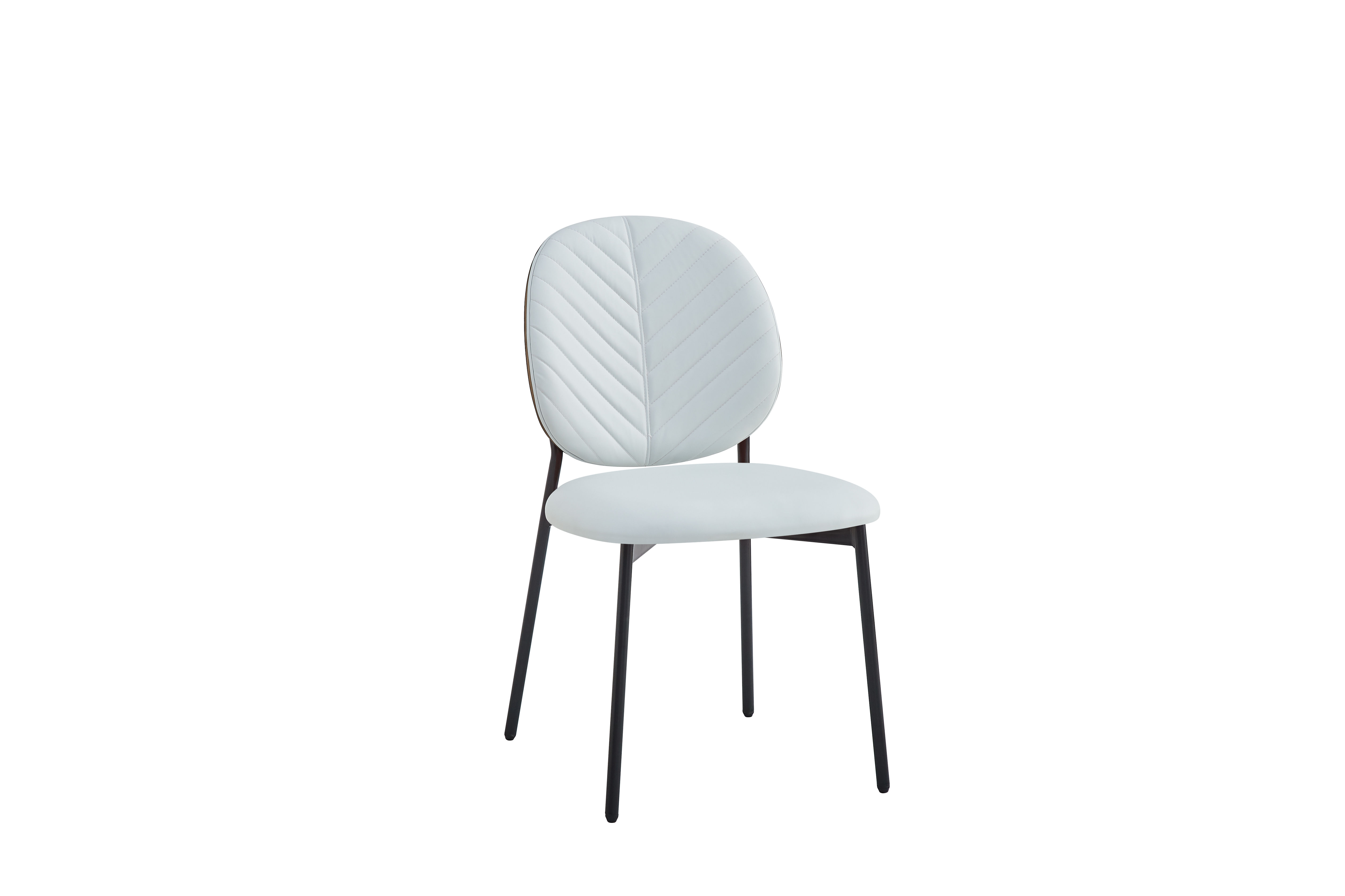 易拉白皮餐椅#F-57