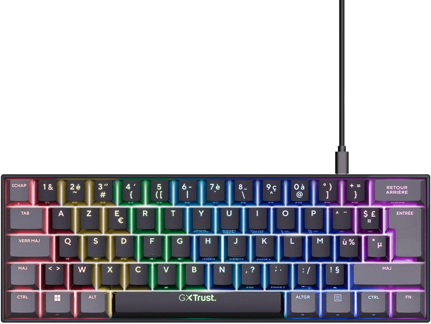 Trust Gaming GXT 867 Acira - Clavier Mécanique 60%