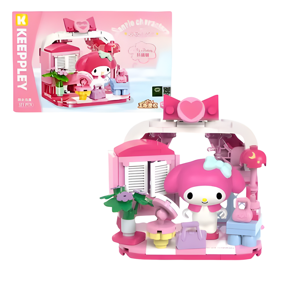 Bricks de constructions Hello Kitty - My Melody dans sa chambre