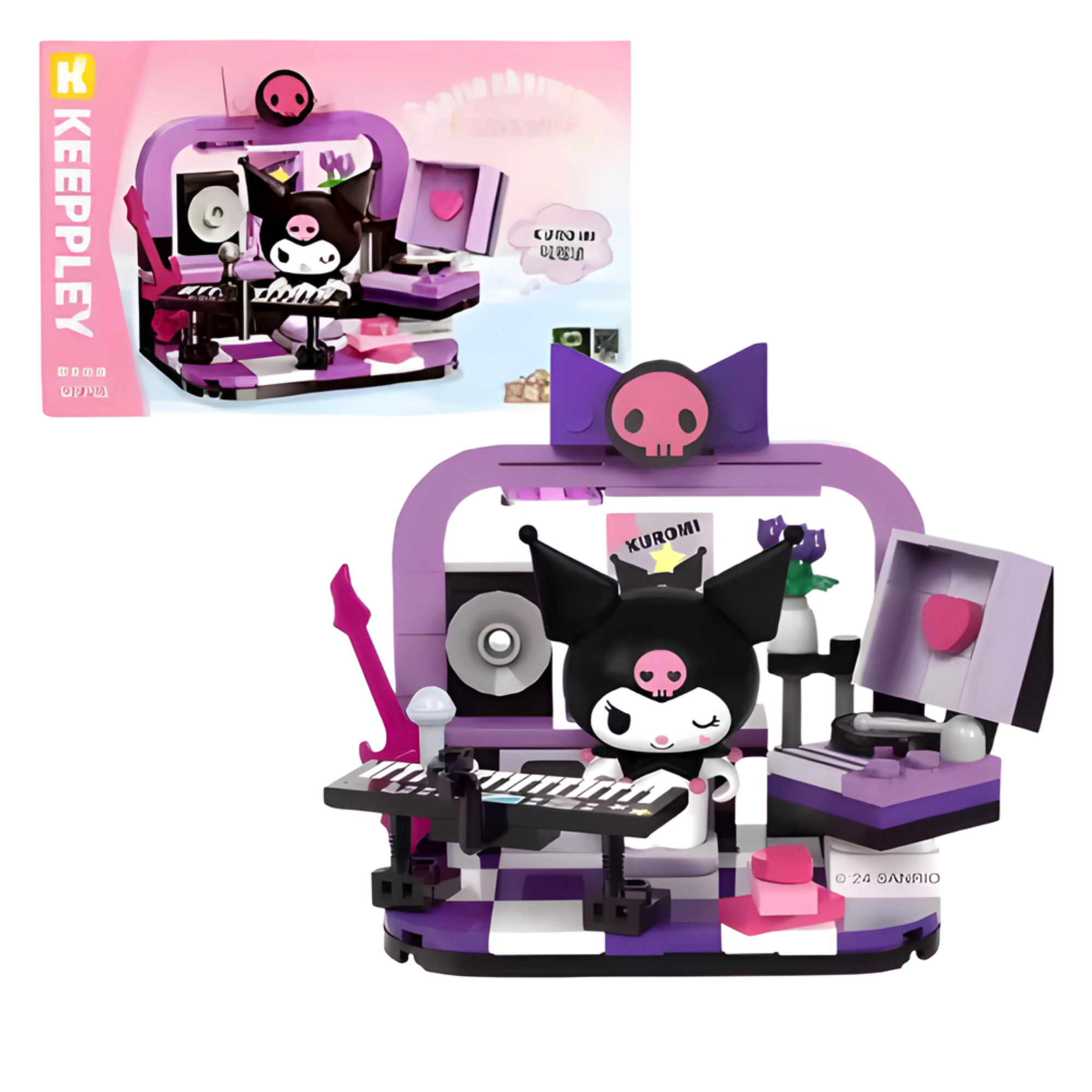 Bricks de constructions Hello Kitty -Kuromi faisant de la musique