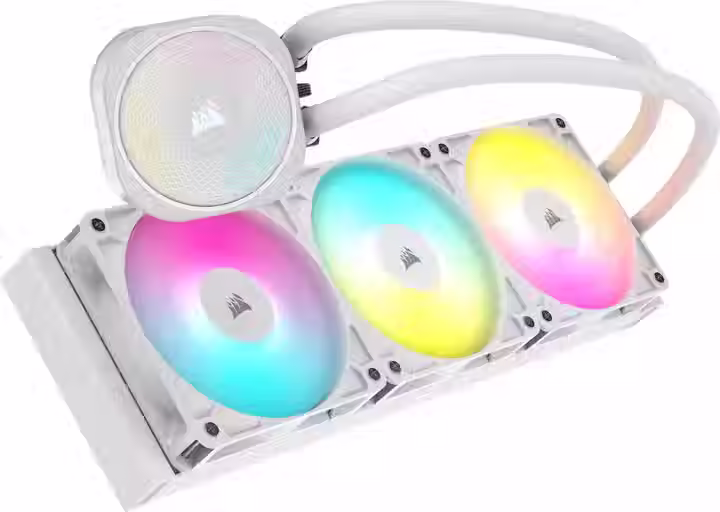 CORSAIR iCUE Link H150i RGB Liquid CPU Cooler - 360mm AIO - Blanc