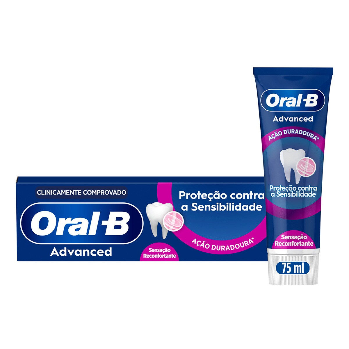 Pasta de Dentes Advanced Proteção Sensibilidade embalagem 75 ml Oral-B