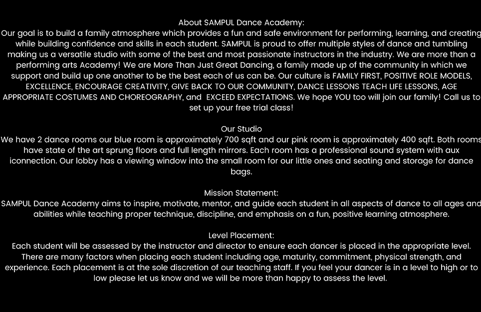 About SAMPUL Dance Academy_ Our goal is