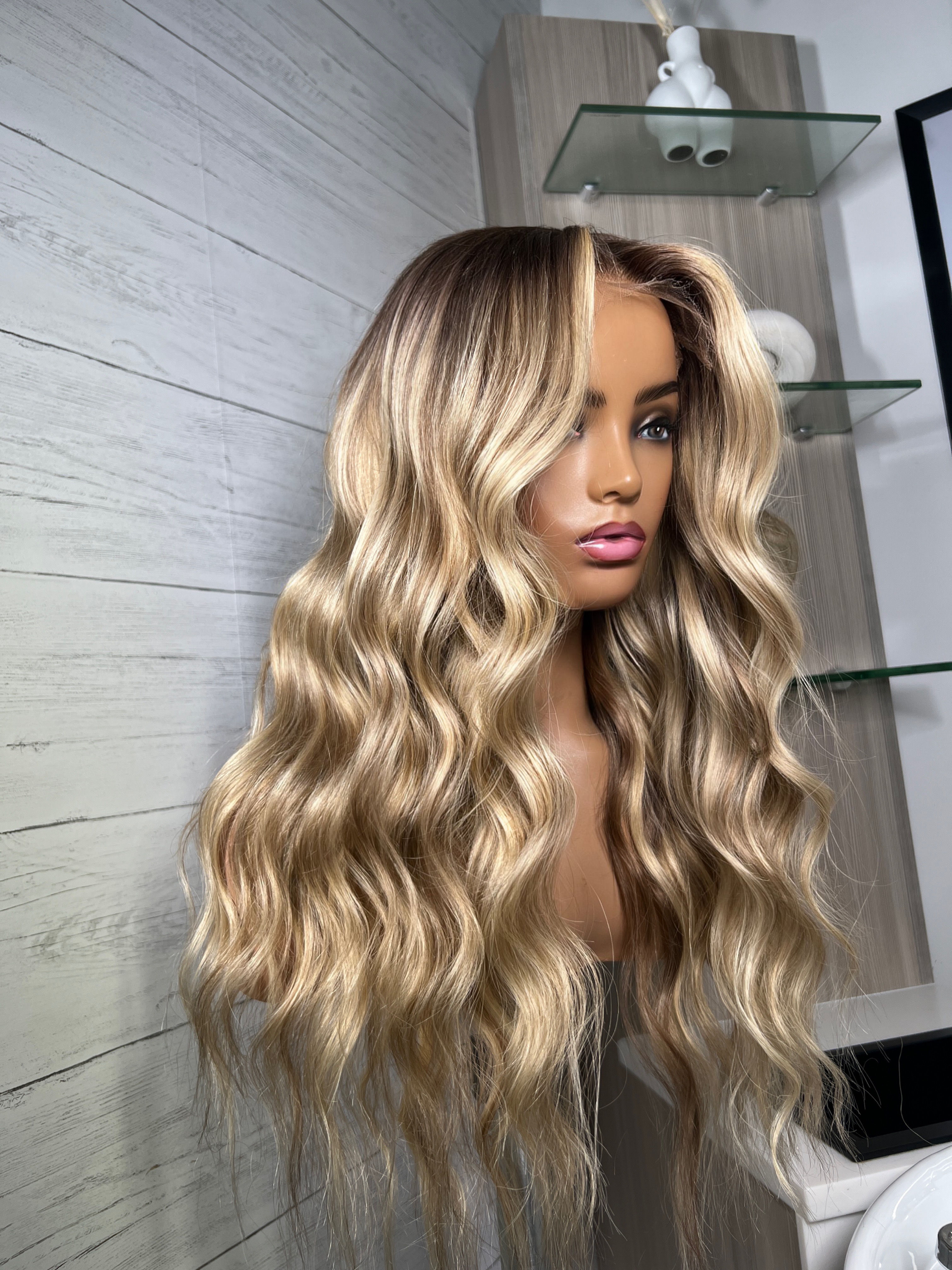 22inch 5x5 HD Closure Unit Custom Color - 613 Blonde