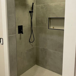 Large Format Walk-in Tile Shower Project