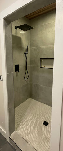 Large Format Walk-in Tile Shower Project
