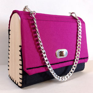 Bolso buganvilla y negro