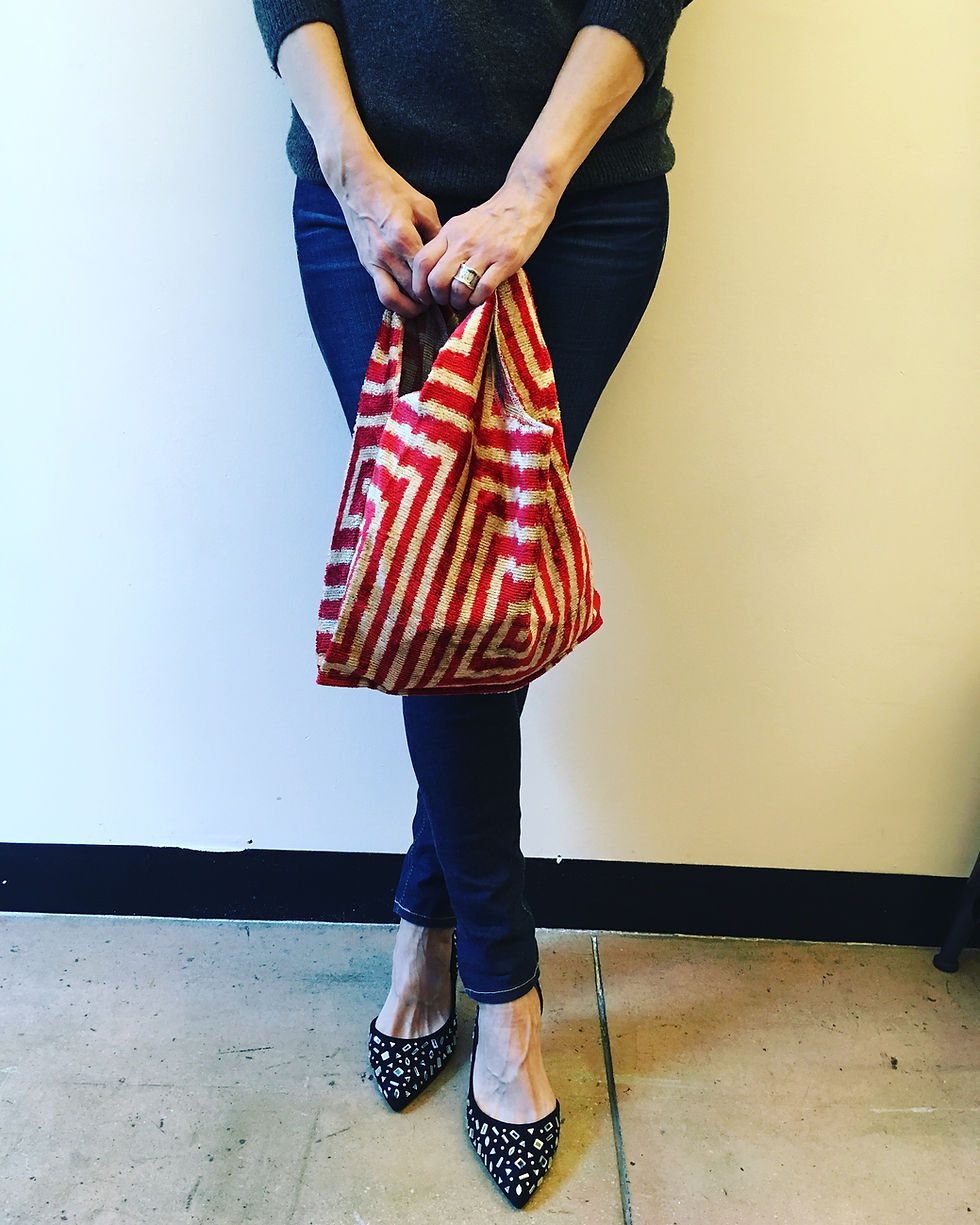 Thumbnail: Velvet Ikat Mini Shopper