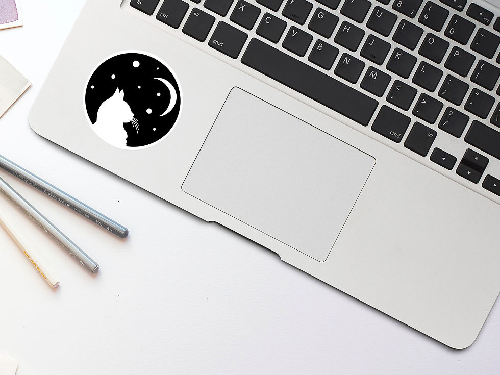 Thumbnail: Cat and Moon Sticker