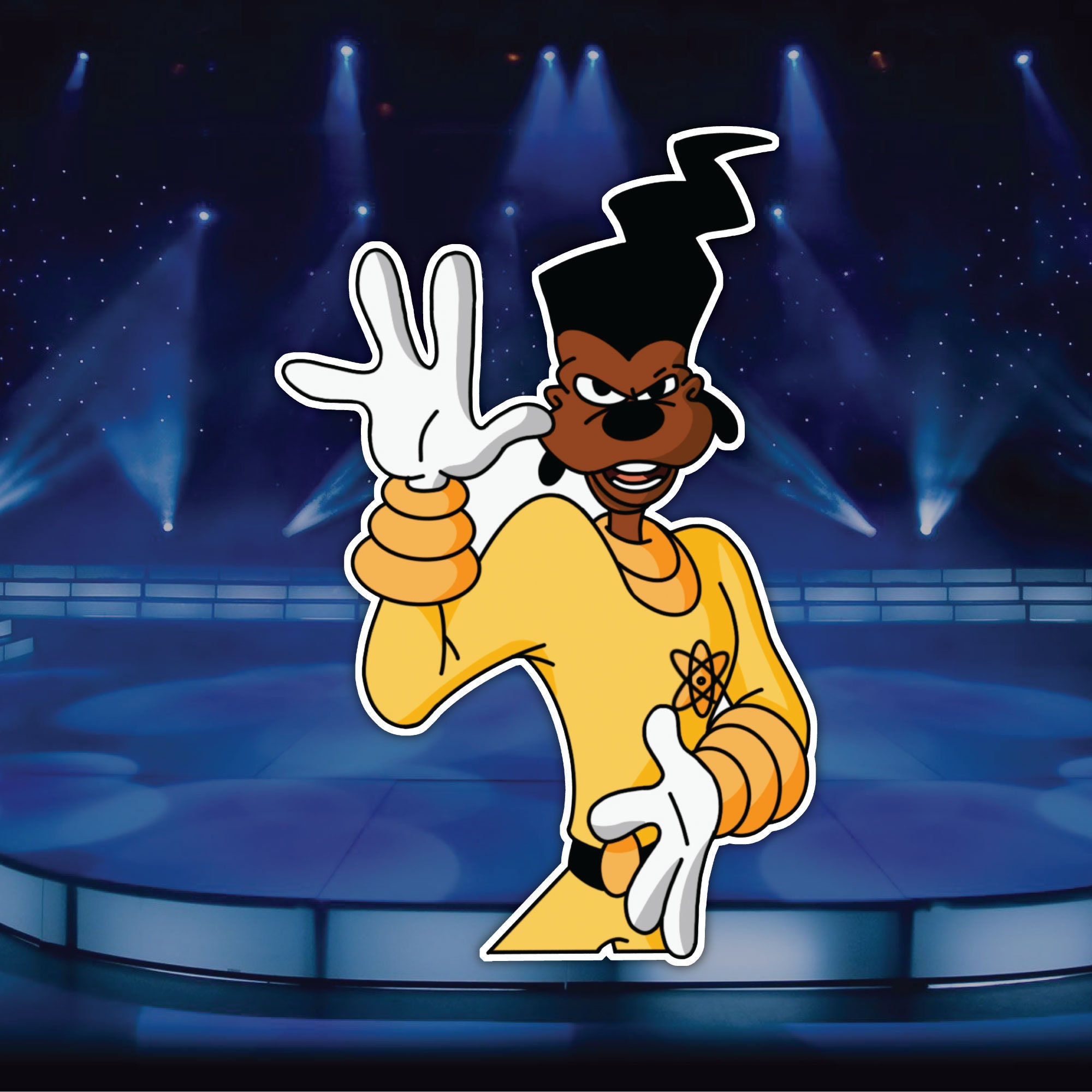 Powerline Goofy Movie Disney Vinyl Sticker