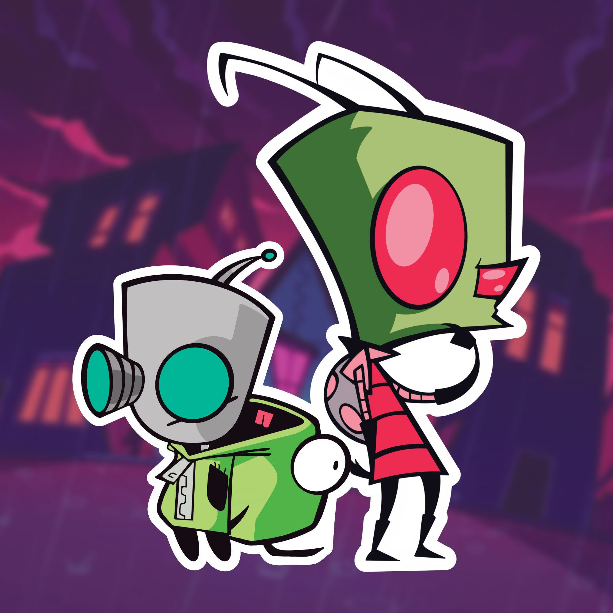 Invader Zim and Gir Vinyl Sticker