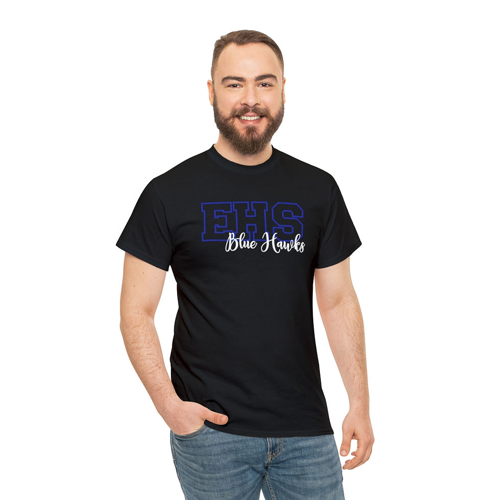 Thumbnail: Exeter Blue Hawks Unisex Heavy Cotton Tee