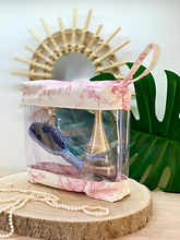 trousse de toilette en toile de jouy