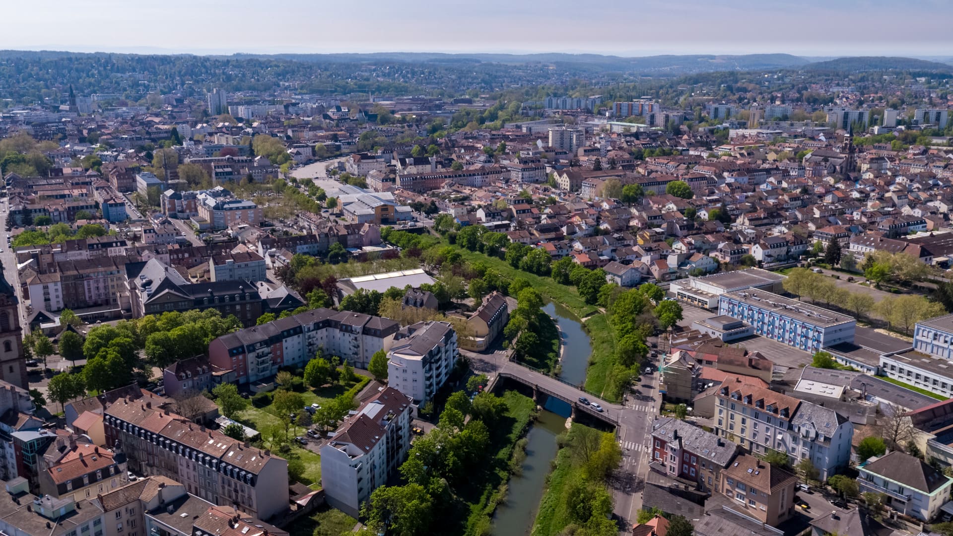 Épinal vue du ciel