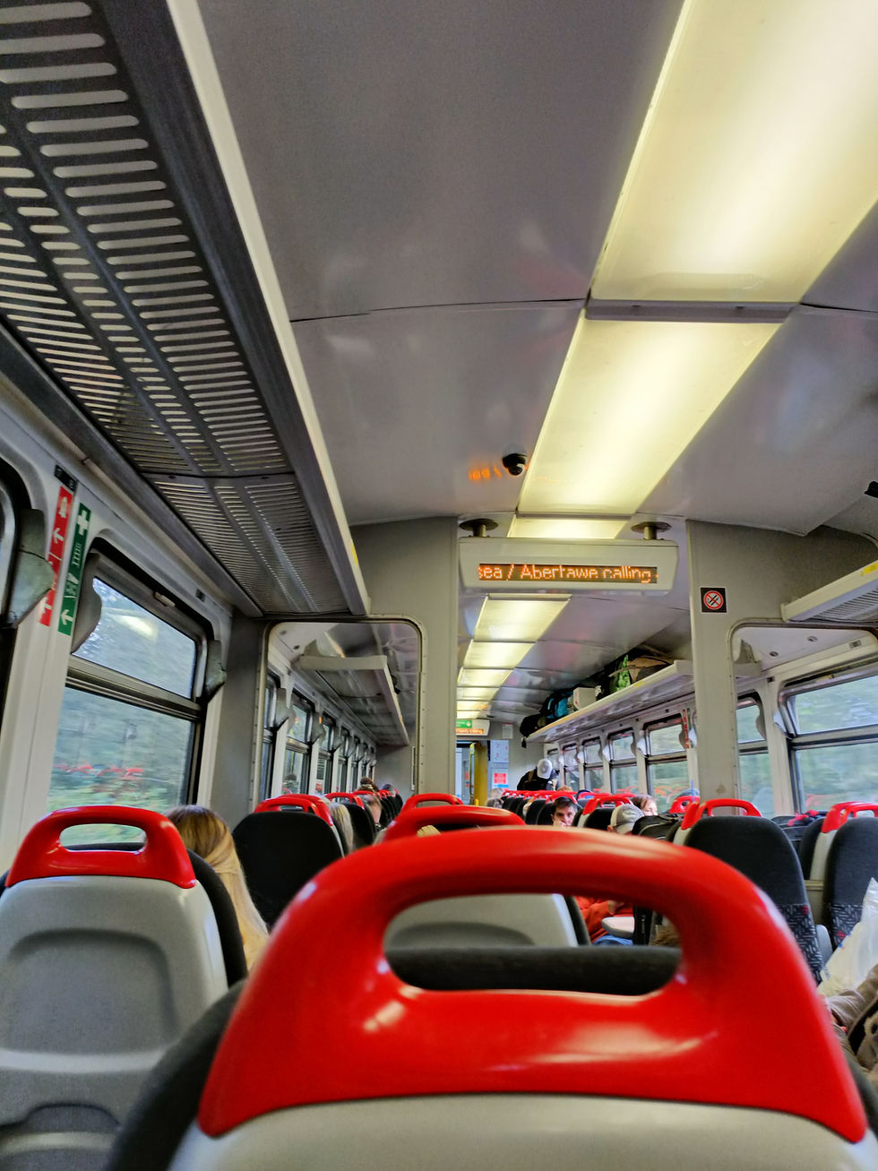 The journey continues, We have now moved from the coach to a train.