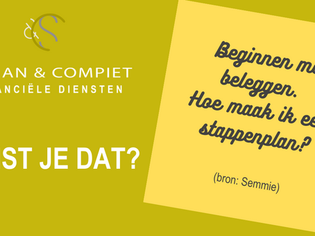 Stappenplan "beginnen met beleggen"