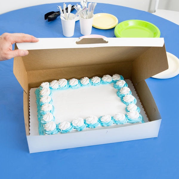 White Half Sheet Cake Box 19" x 14" x 4 ½"