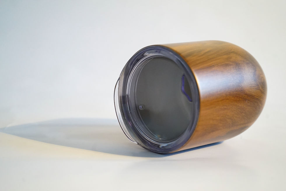 Miniaturbild: Edelstahl Weinbecher Holzoptik