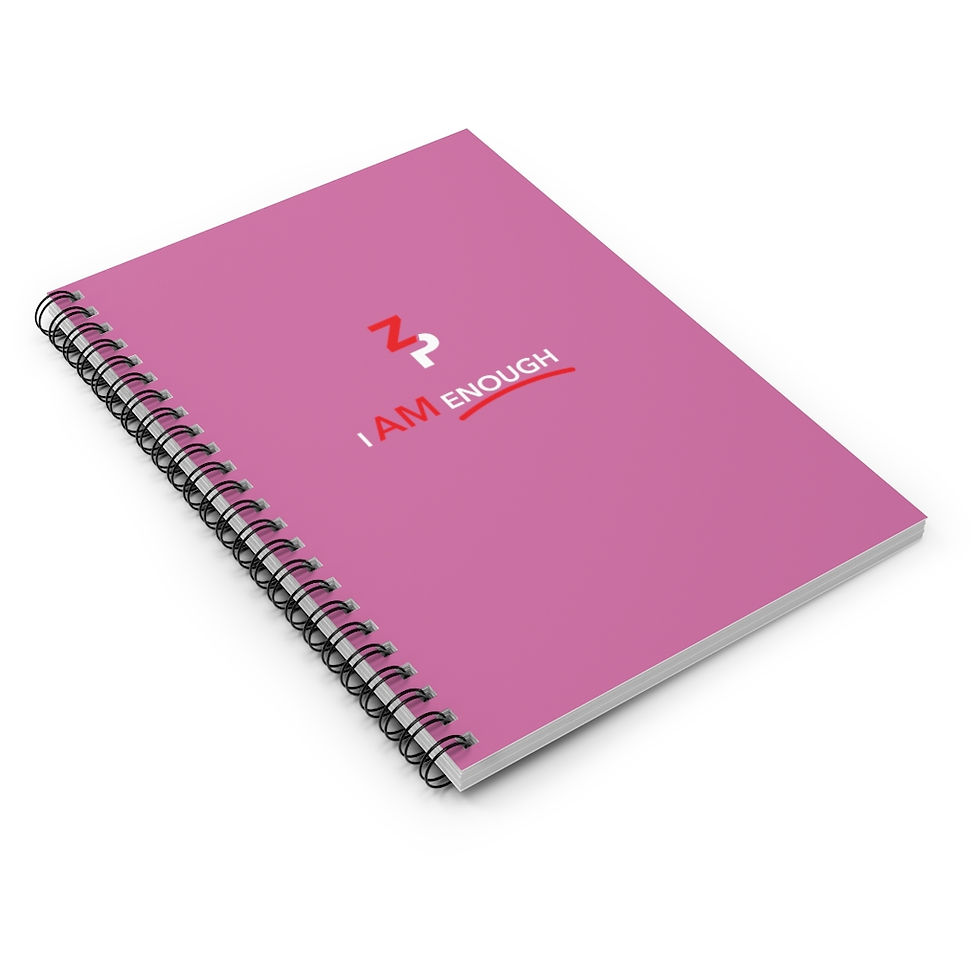Thumbnail: ZP & I Am Enough Spiral Notebook - Ruled Line