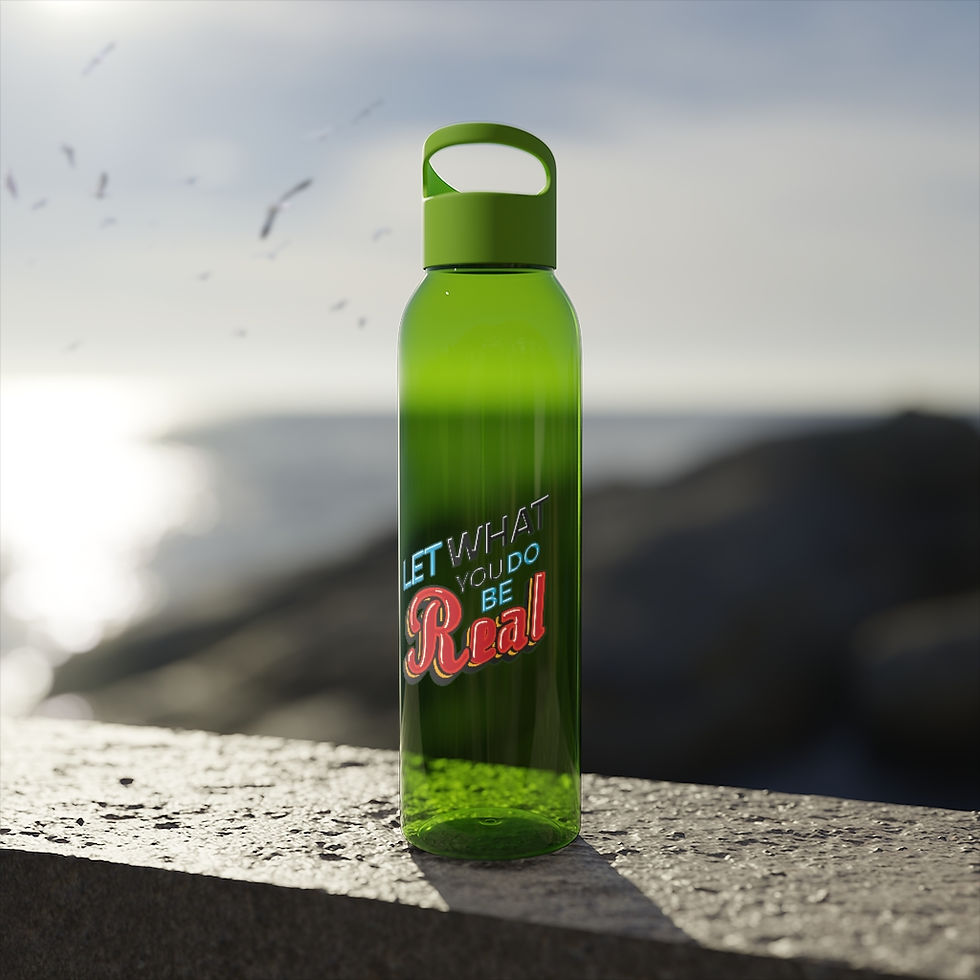 Thumbnail: Let What You Do Be Real Sky Water Bottle