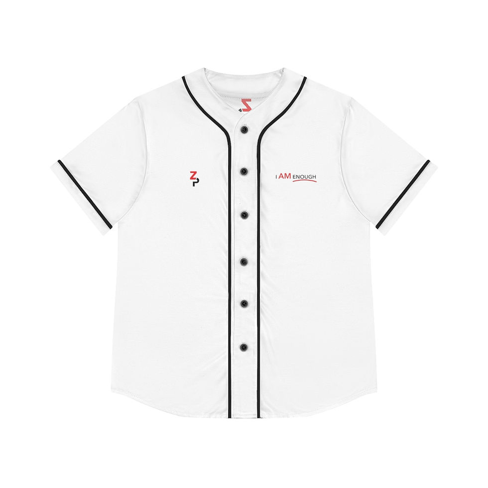 Thumbnail: ZP & I Am Enough Women's Baseball Jersey (AOP)