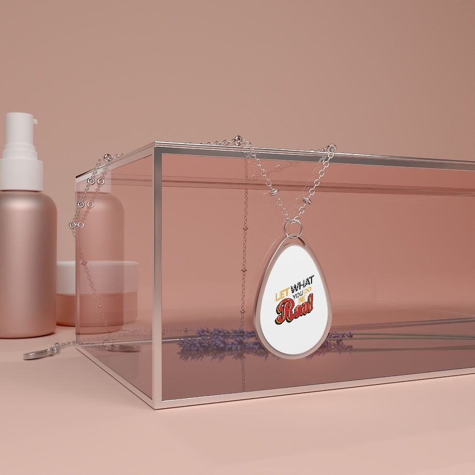 Thumbnail: Let What You Do Be Real Oval Necklace