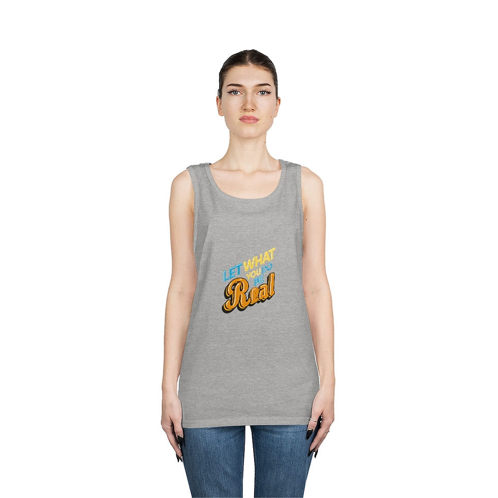 Thumbnail: ZP & Let What You Do Be Real Unisex Heavy Cotton Tank Top