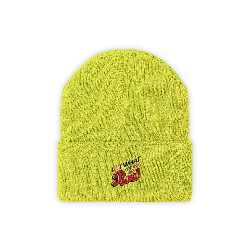 Thumbnail: Let What You Do Be Real Knit Beanie