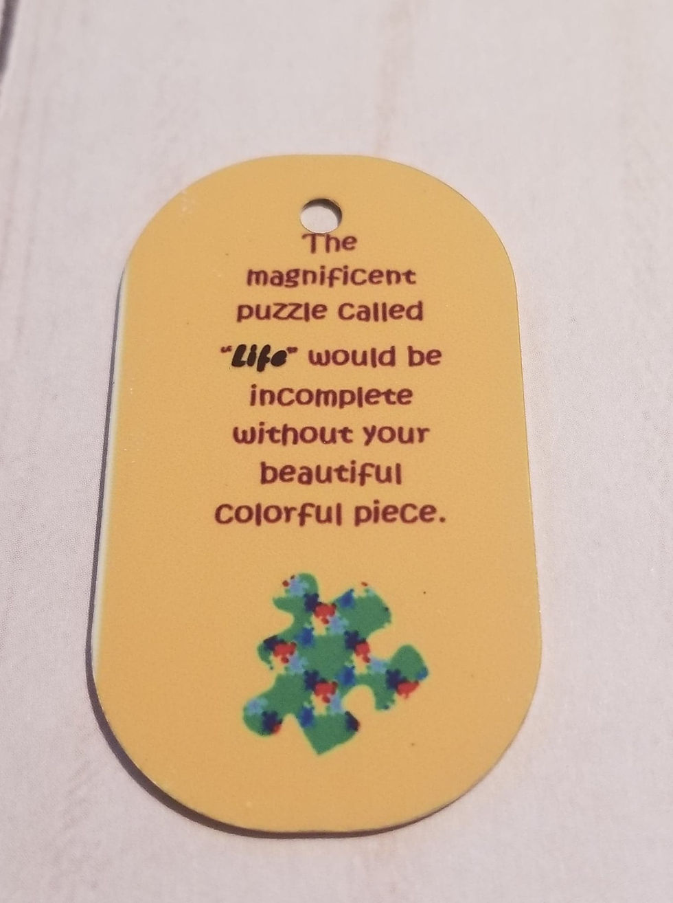 Thumbnail: You Are A Special Puzzle Piece Dog Tag Necklace - Autism