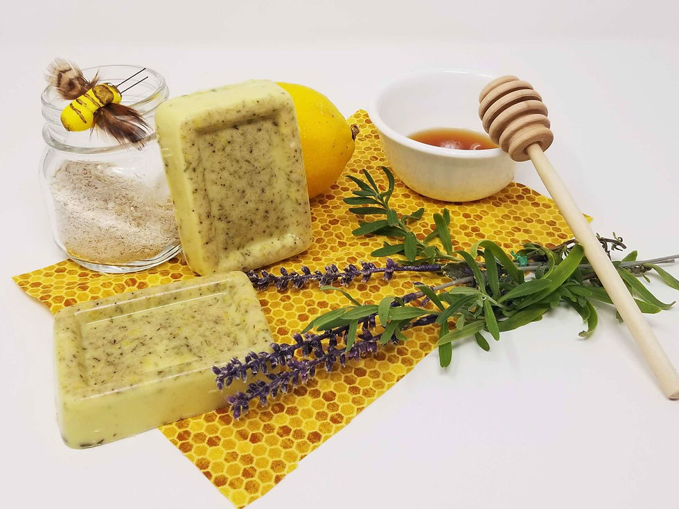 Thumbnail: 2 Pack - Burst of Sunshine Goat's Milk Lavender & Lemon Zest Bar Soaps