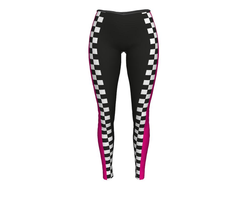 Thumbnail: Pink Racing Crop top & Trousers