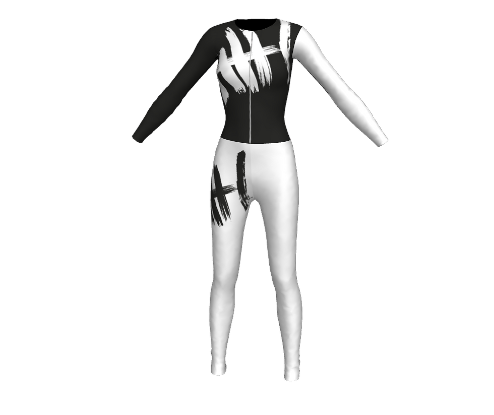 Thumbnail: B&W Zip Catsuit