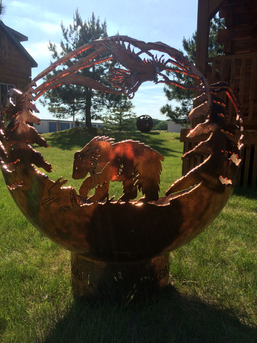 WILD ECLIPSE FIRE PIT BOWL- Fire Pit Sphere Fire globe ...