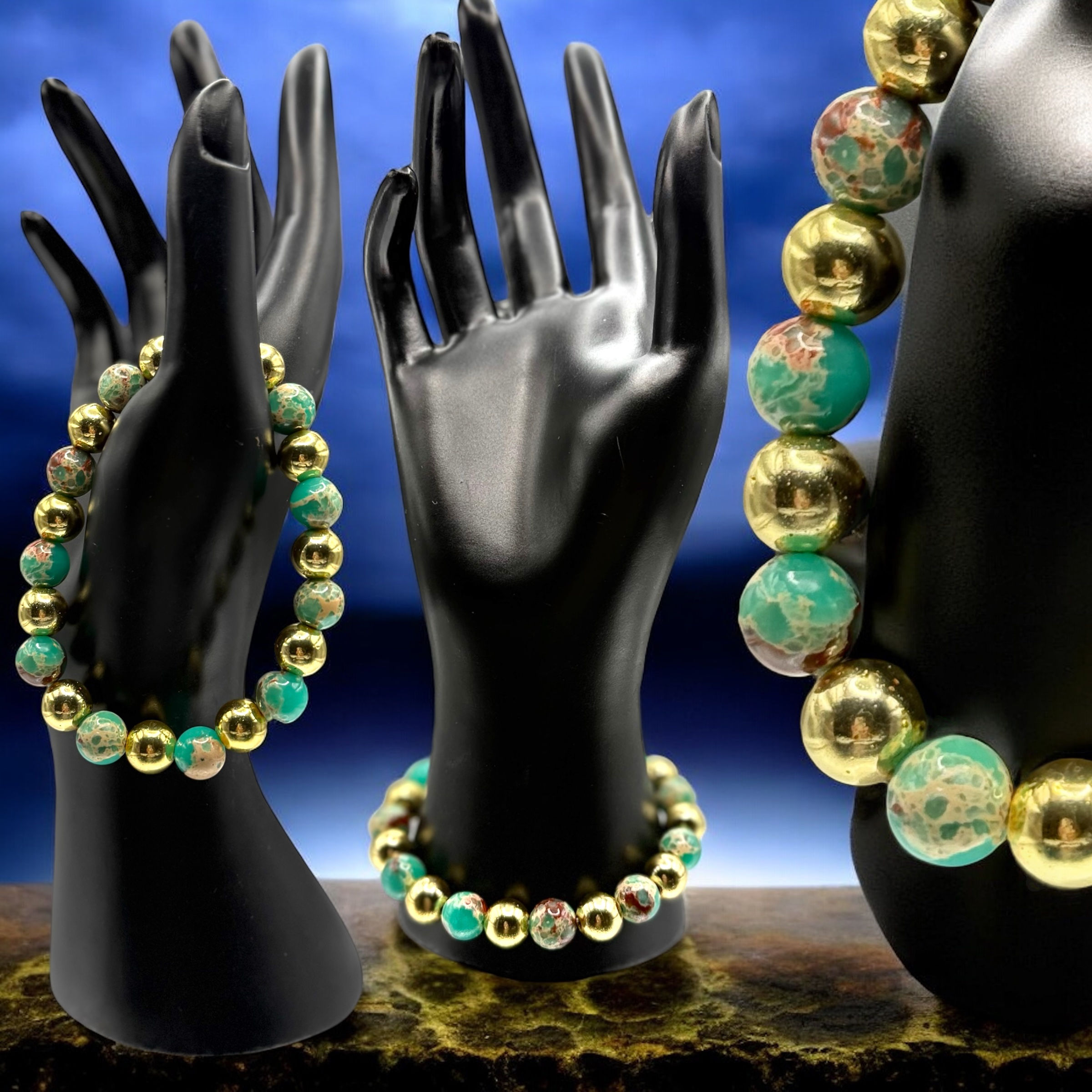 Sea Sediment & Golden Hematite