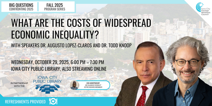 What are the costs of widespread economic inequality event banner