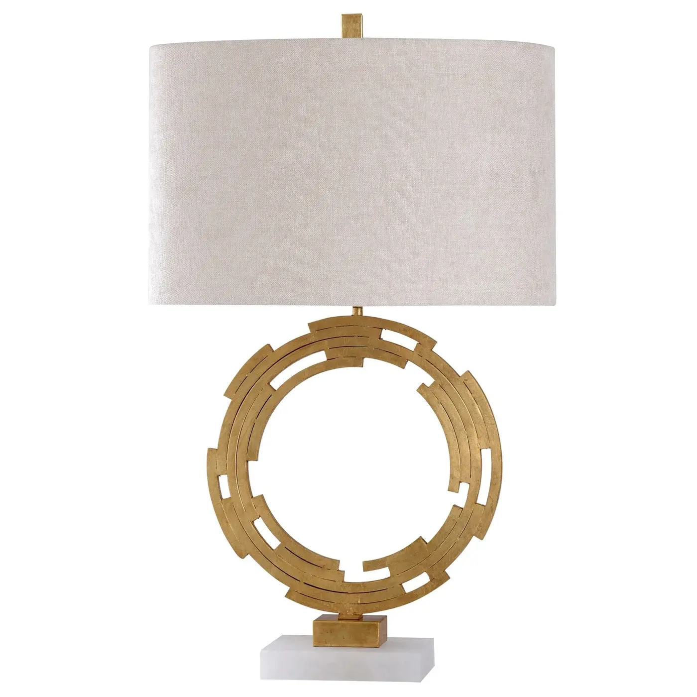 Gold Metal Sculpture Table Lamp